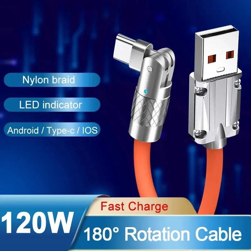 🔥180° Rotating Fast Charge Cable